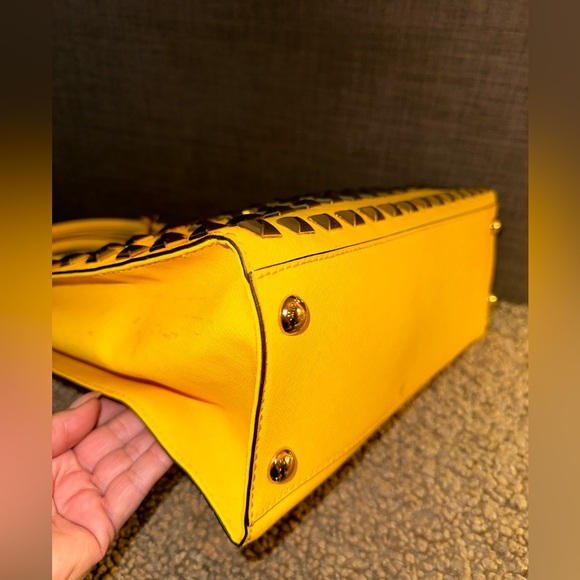 Like New 💛 Michael Kors Studded Hamilton Satchel - Picture 7 of 9